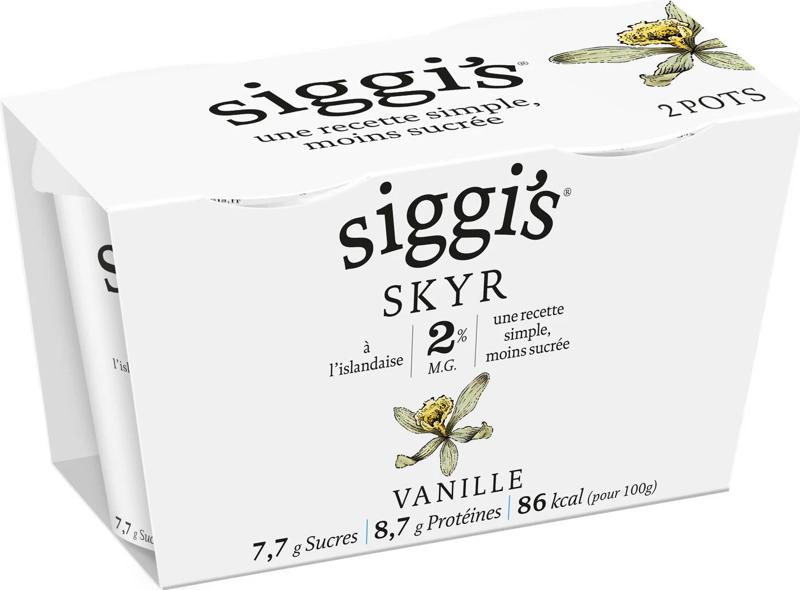 Siggi's Yaourt vanille Skyr 2% MG 2x140g