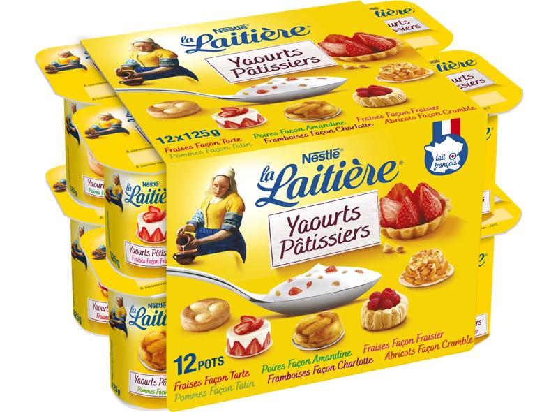 La Laiti&egrave;re Pastry Style Yoghurts With Mixed Fruits 12x125g