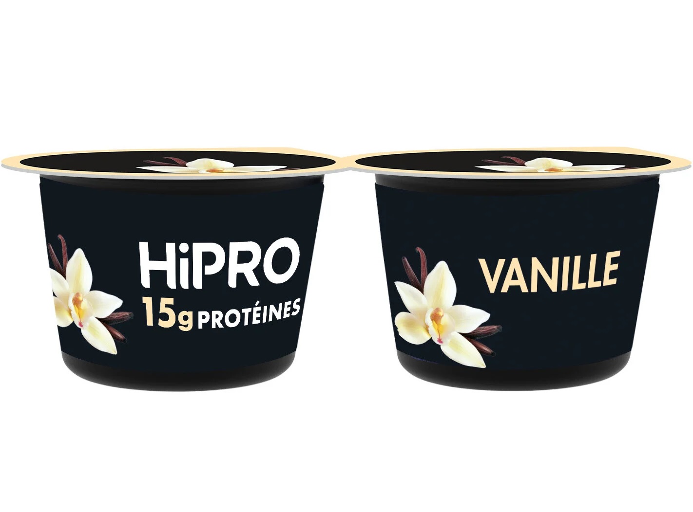 Hipro Yaourt vanille protéiné 0% MG 2x160g