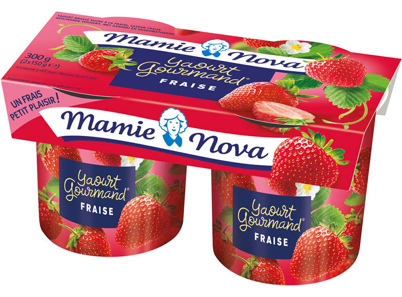 Mamie Nova Yaourt brassé à la fraise 2x150g
