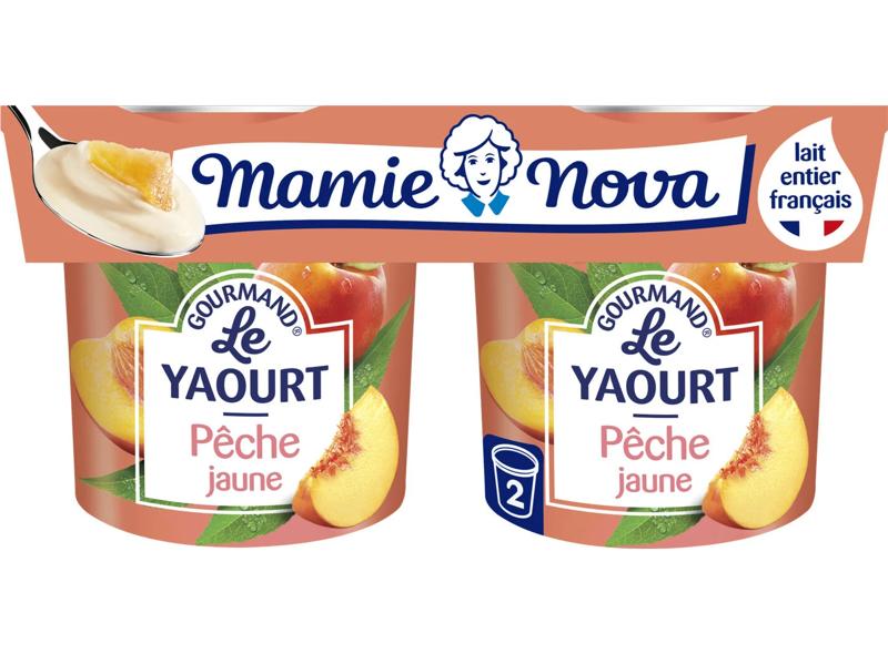 Mamie Nova Peach Mixed Yoghurt 2x150g