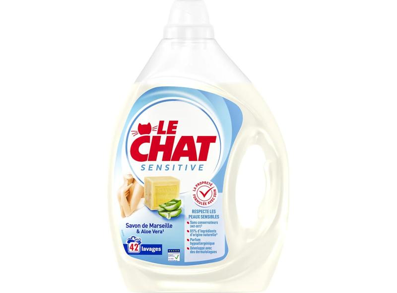 Le Chat Lessive liquide sensitive hypoallergénique 1.89l  42 lavages