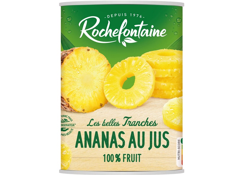Rochefontaine Ananas en tranches au sirop 850g