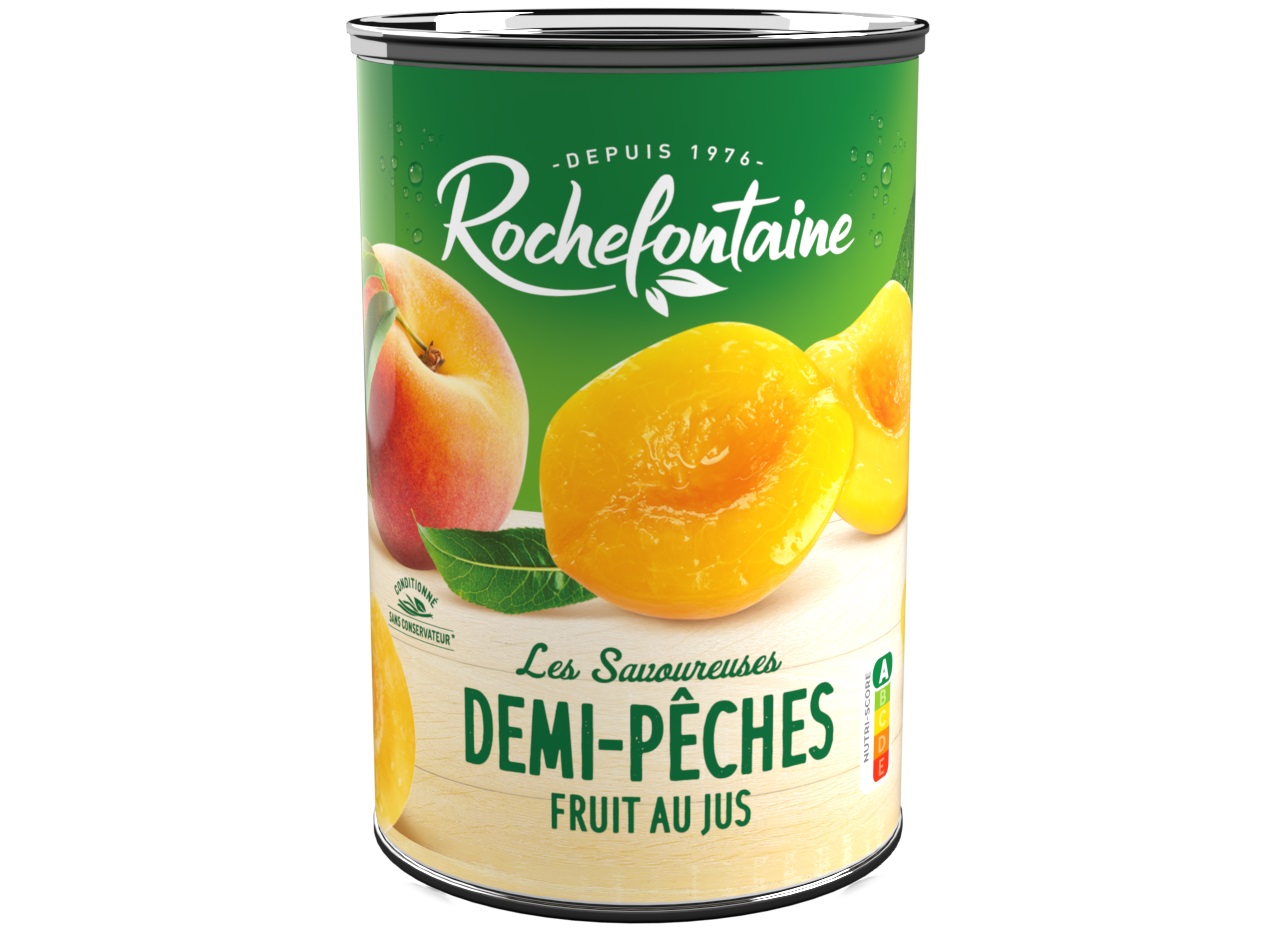 Rochefontaine Demi pêches au sirop 410g