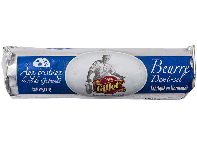 Gillot Beurre demi-sel aux cristaux de sel de Guérande 250g