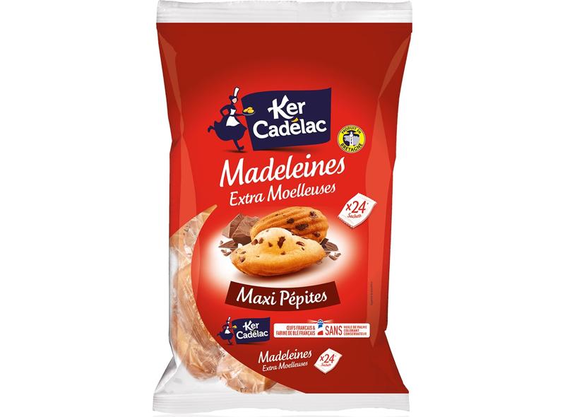 Ker Cad&eacute;lac Extra Soft Madeleines With Maxi Chocolate Chips 16pcs 400g