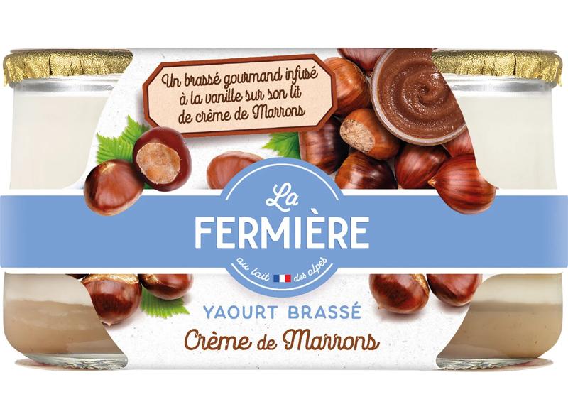 La Fermi&egrave;re Yogurt On Chestnut Pot verre 2x160g