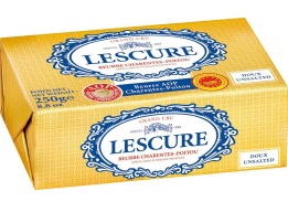 Lescure Beurre doux barraté 82% AOP 250g