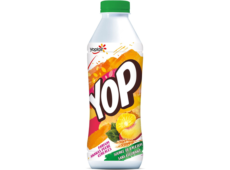 Yoplait Yop yaourt à boire à l’ananas et à la pêche 825g