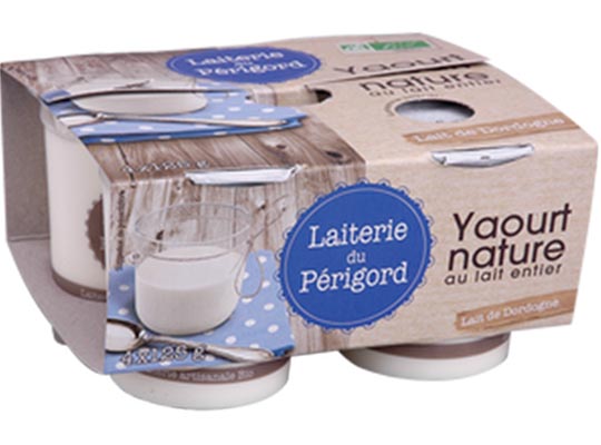 Laiterie du Périgord Yaourts au lait entier nature BIO 4x125g