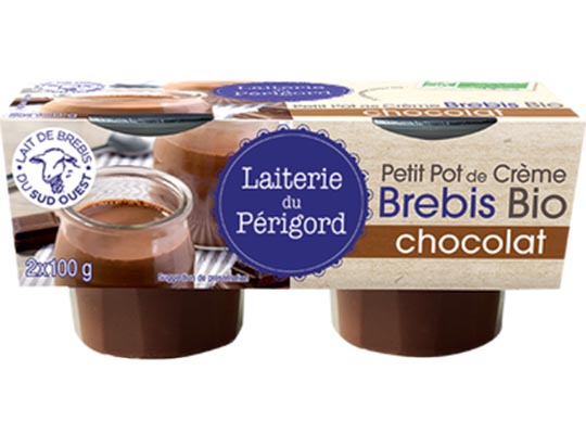 Laiterie du Périgord Crèmes au lait de brebis saveur chocolat 2x100g