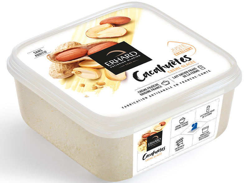 Erhard Crème glacée cacahuète 750ml 450g