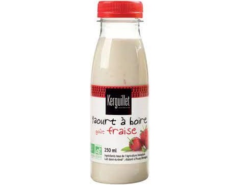 Kerguillet Yaourt à boire à la fraise BIO 250ml