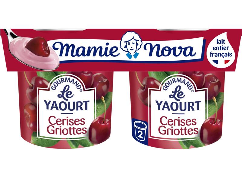 Mamie Nova Blended Cherry And Cherry Plum Yoghurt 2x150g