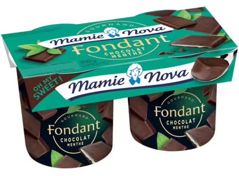 Mamie Nova Dessert fondant chocolat menthe 2x150g
