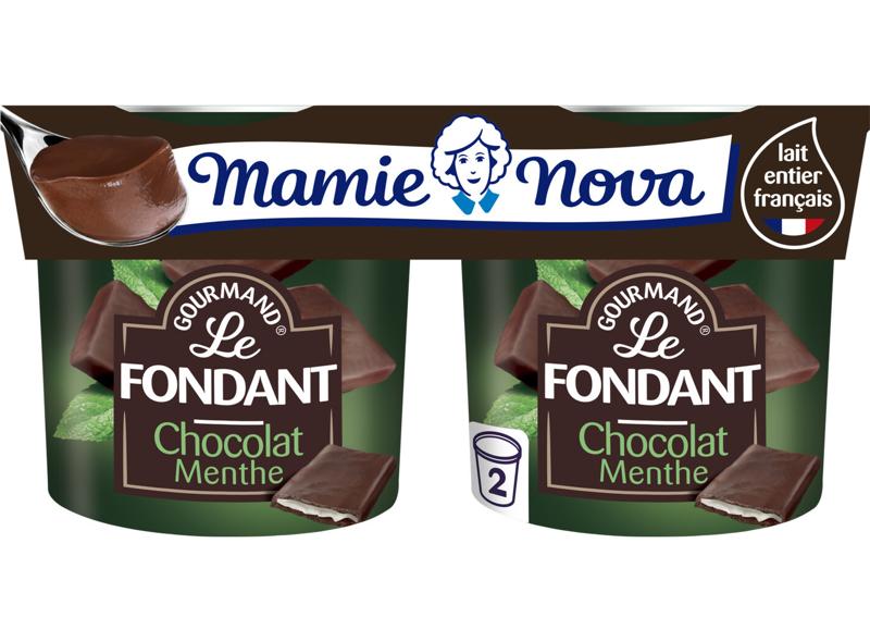 Mamie Nova Dessert fondant chocolat menthe 2x150g