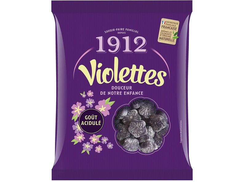 Verquin Bonbons violettes goût acidulé 200g