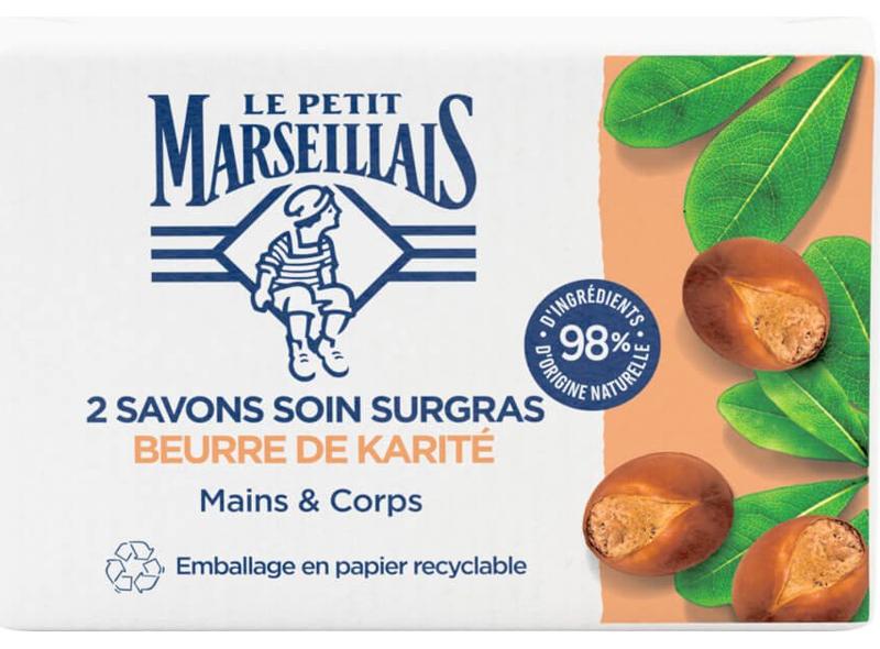 Le Petit Marseillais  Savon soin surgras au beurre de karité 2x100g