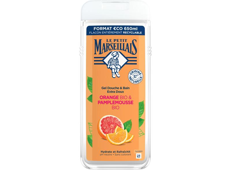 Le Petit Marseillais Organic Orange And Grapefruit Shower And Bath Gel 650ml