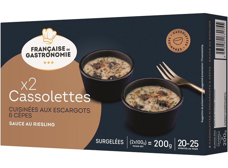 Fr. De Gastronomie Cassolettes d’escargots aux cèpes et sauce Riesling 200g