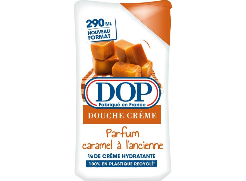 Dop Gel douche crème parfum caramel 1/4 de crème hydratante 290ml