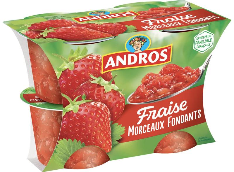 Andros Strawberry Pieces 4x100g
