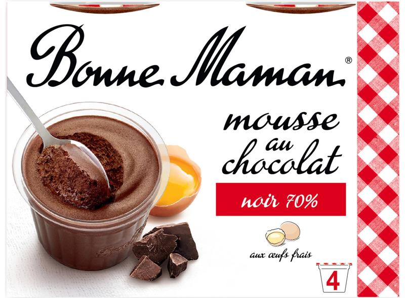 Bonne Maman Mousse au chocolat noir 4x50g