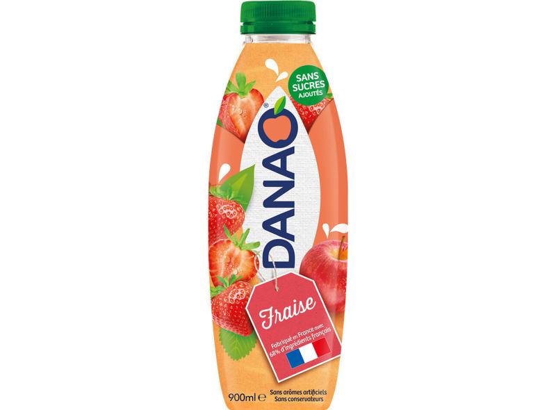 Danone Danao Boisson lactée fraise sans sucres ajoutés 90cl