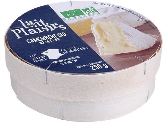Lait Plaisirs Camembert au lait cru BIO 250g