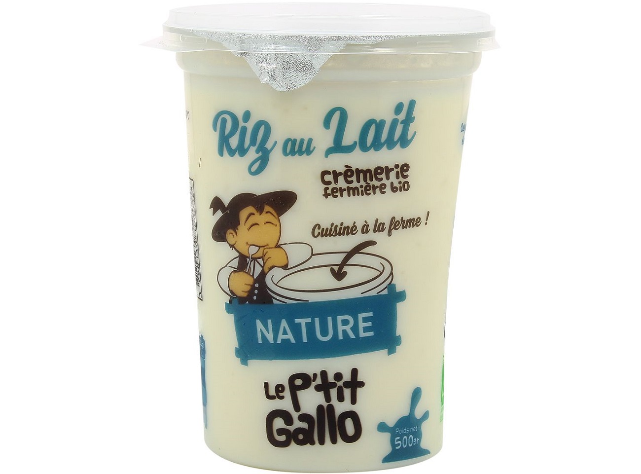 Le P'tit Gallo Riz au lait nature BIO 500g