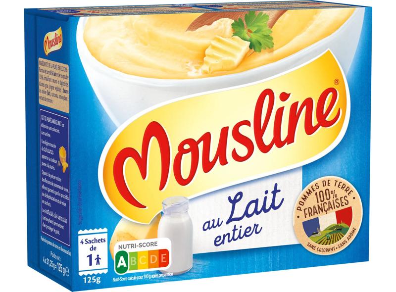 Mousline  Flaked Mashed Potatoes With Milk 4x31.25g