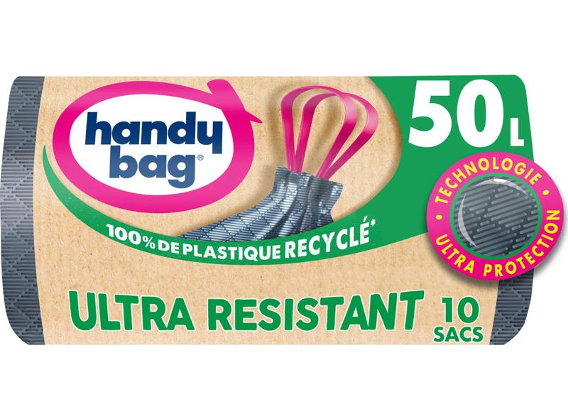 Handy bag Ultra Resistant Trash Bags 50l 10 sacs