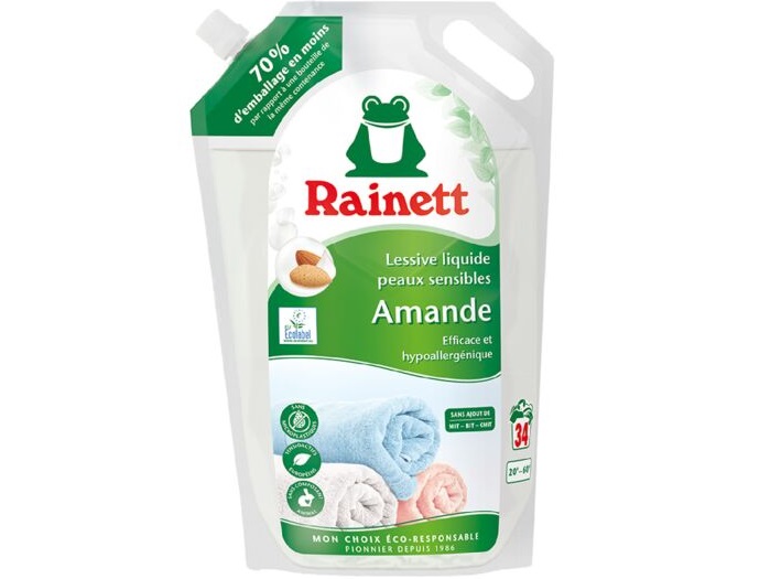Rainett Lessive liquide peaux sensibles amande 1.7l