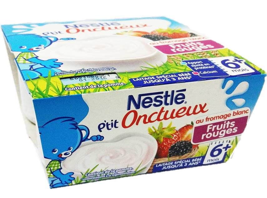 Nestlé P’tit onctueux fruits rouges 4x100g