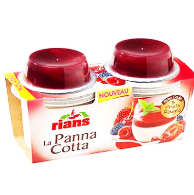 Rians Panna cotta fruits rouges 2x120g