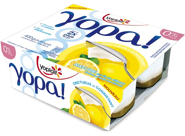 Yoplait Yopa 0% sur lit de citron 4x100g