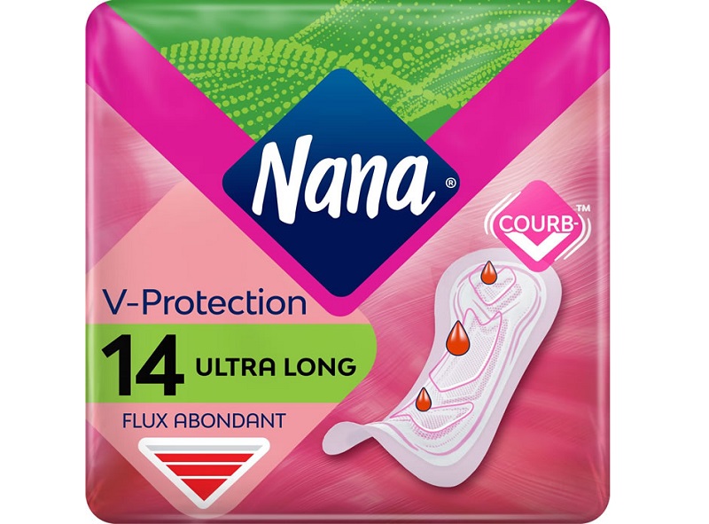 Nana Serviettes hygiéniques sans ailettes ultra long 14 serviettes