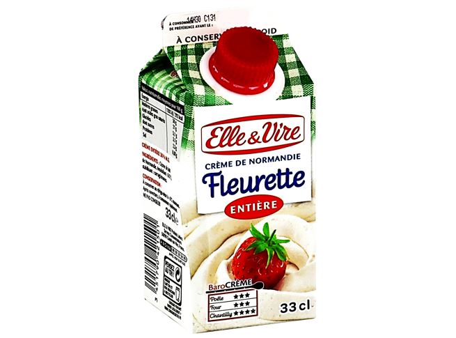 Elle & Vire Crème Fleurette entière de Normandie 30%MG 33cl