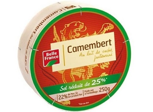 Belle France Camembert Teneur en sel réduite 250g
