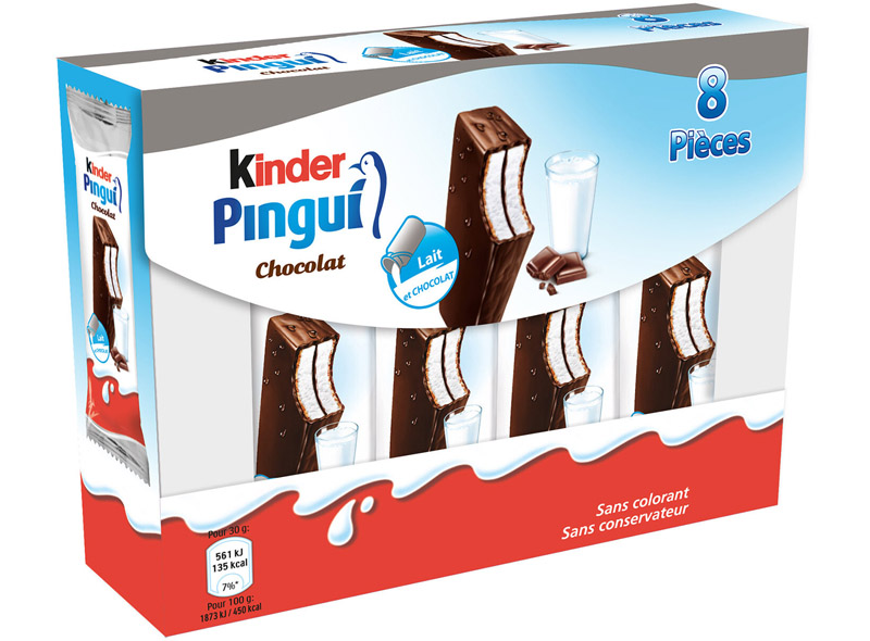 Kinder Barre chocolatée lait chocolat Kinder Pingui 30g 8pcs