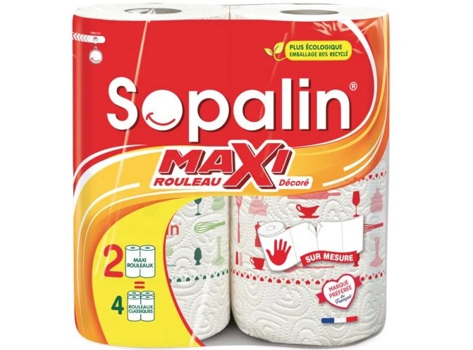 Sopalin Decorated Paper Towel 2 rouleaux