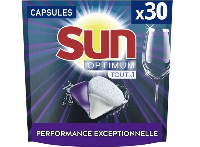 Sun Capsule lave-vaisselle performance exceptionnelle 30 doses