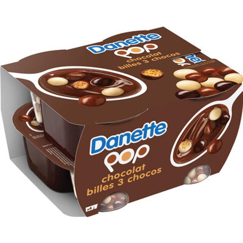Danone Danette POP - Chocolate Cream With 3 Crispy Chocolate Balls 4x117g
