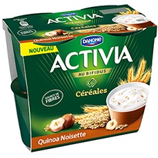 Danone Activia quinoa noisette 4x120g