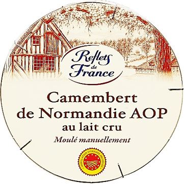 Reflets de France Camembert de Normandie AOP au lait cru, moulé manuellement 250g