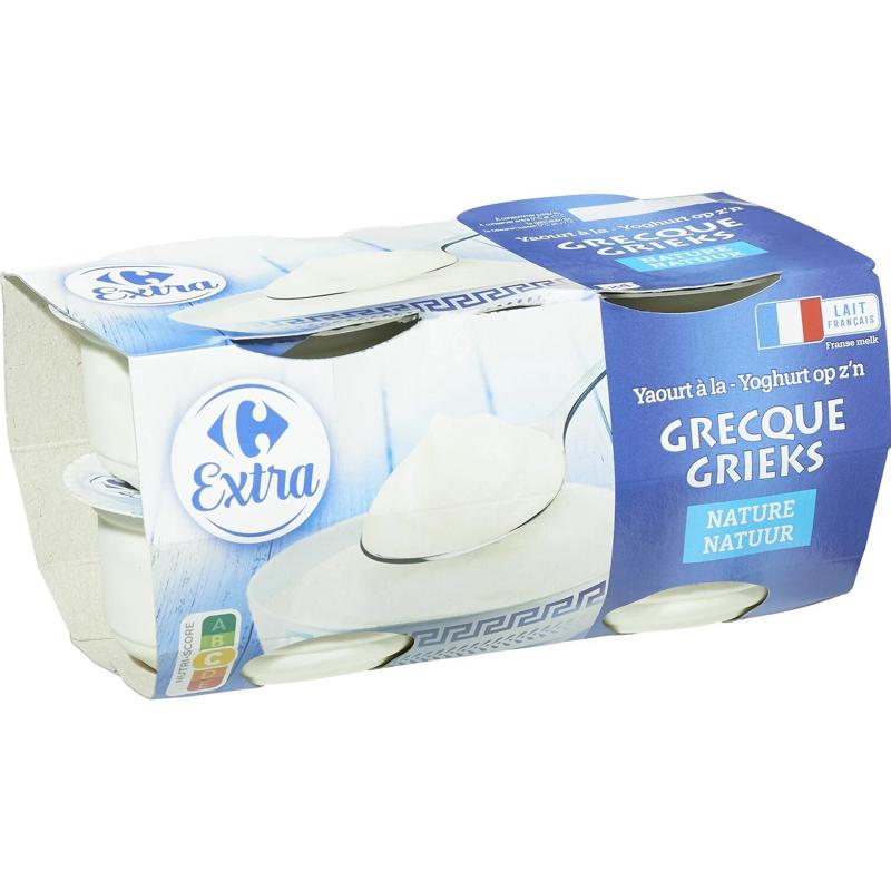 Carrefour Plain Stirred Greek Yoghurt 4x150g