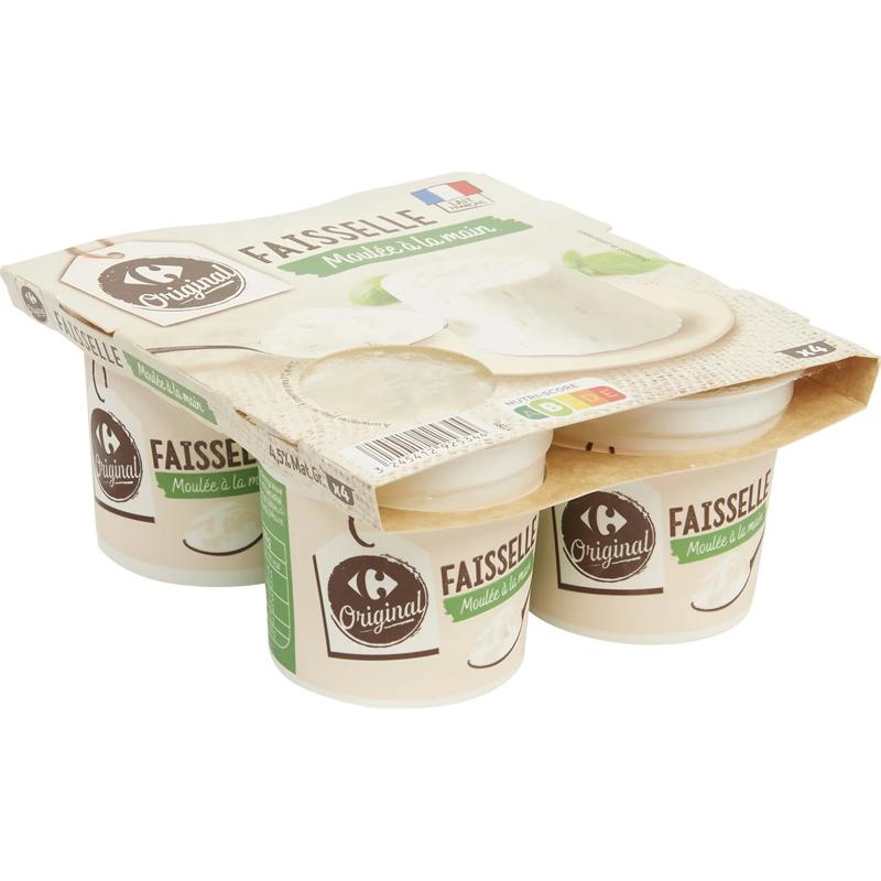 Carrefour Cottage Cheese 6% Fat, Molded By Hand 4x100g