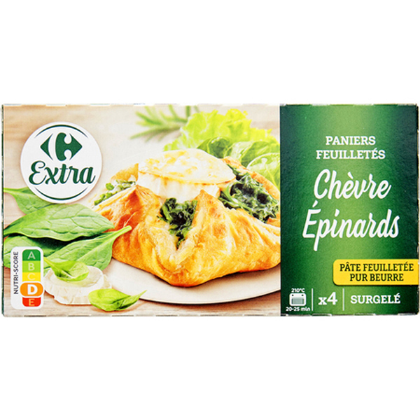 Carrefour 4 Puff Pastry Stuffed With Goat Cheese 4x100g
