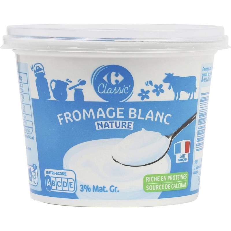 Carrefour Fromage blanc nature 3% MG 500g