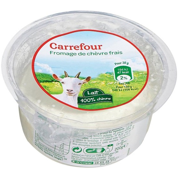 Carrefour Fromage de chèvre frais 200g
